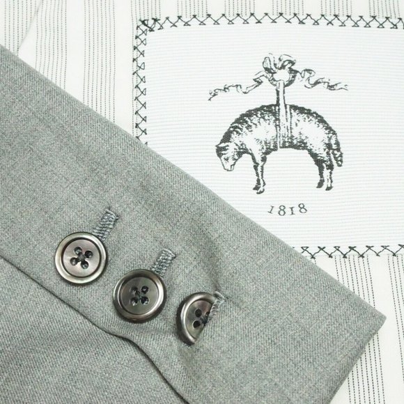 Brooks Brothers Black Fleece Thom Browne BB2 Light Gray 2 Pc Suit Jacket Pant